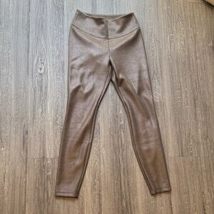 WHBM Runway Legging – Size 6 – Shimmery Bronze Faux Leather Look